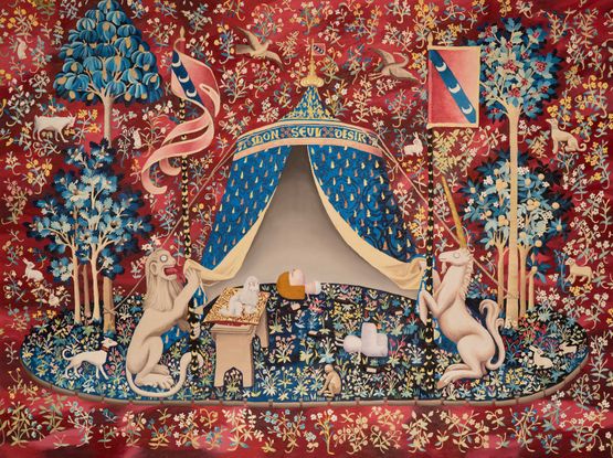The Lady and the Unicorn A Mon Seul Desir by Woo Kukwon contemporary artwork Painting