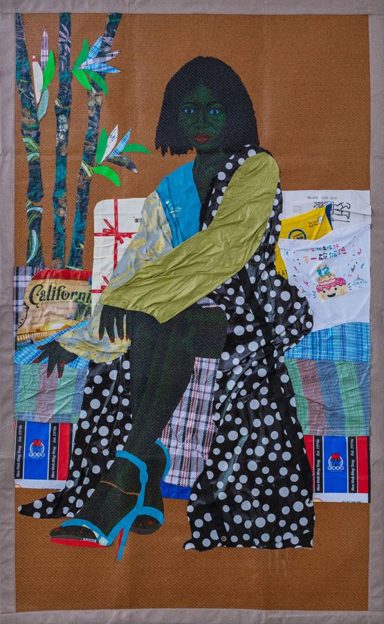 Bamboo Tree by Emmanuel Kwaku Yaro contemporary artwork Painting