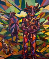 Anodzoka Here  Will She Come Back by Lionel Mbayiwa contemporary artwork painting