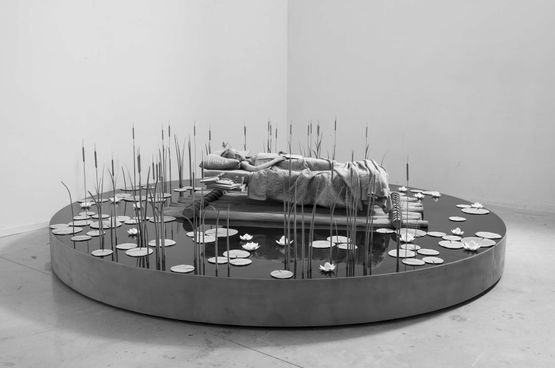 My bed a raft the room the sea and then I laughed some gloom in me by Hans Op De Beeck contemporary artwork Sculpture