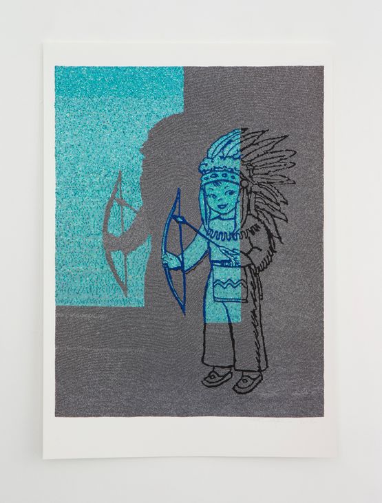 Indian Boy in the Spot Light  by Farhad Moshiri contemporary artwork Print