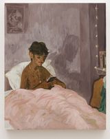 The Texter by Salman Toor contemporary artwork painting