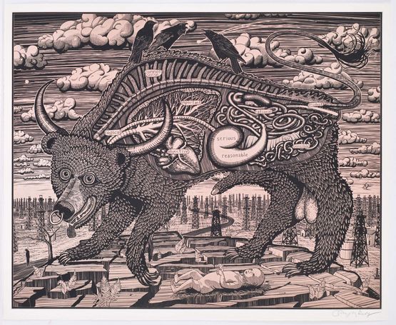 Animal Spirit pink by Grayson Perry contemporary artwork Print