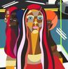 Where My Girls At by Derrick Adams contemporary artwork Print