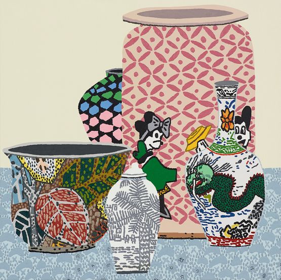 NYTimes Frimkess Still Life by Jonas Wood contemporary artwork Painting