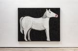 A white horse by Andrew Sim contemporary artwork drawing works on paper