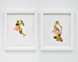 Of Masks and Bull 1-2 by Shahzia Sikander contemporary artwork painting works on paper drawing