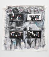 Heavy is the wingbeat of a weightless thought by Hedda Roman contemporary artwork drawing print