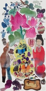 Aquarius by Wang Mengsha contemporary artwork painting works on paper