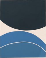 Rendezvous studi in blues - after decision to leave by Hyun Jung Ahn contemporary artwork painting works on paper