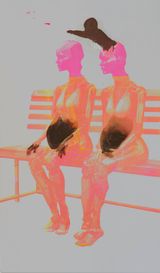 D.B.W.A.S.M. Head Birth by Tala Madani contemporary artwork painting