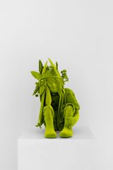 Pondering Little Savoy Cabbage Mossgirl by Kim Simonsson contemporary artwork sculpture