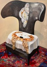 Hungry chair by Deng Shiqing contemporary artwork painting