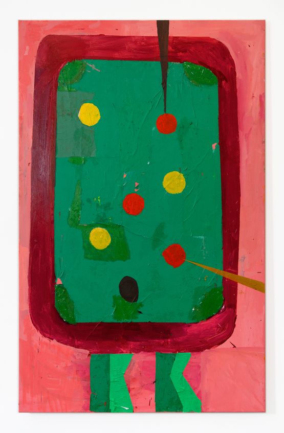 The Billiard Table Pink by Florence Hutchings contemporary artwork Painting