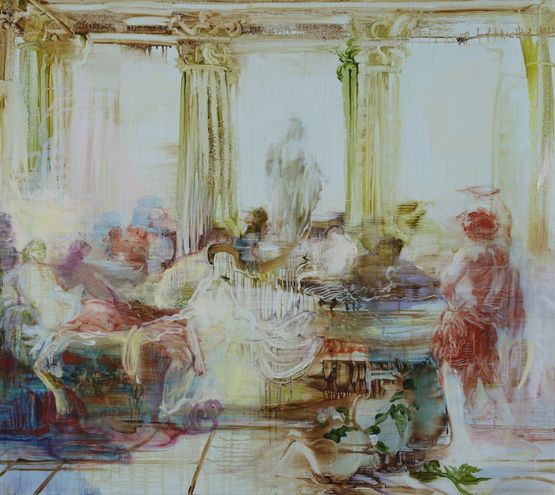 Les Romains de la Decadence after Couture by Adrienne Gaha contemporary artwork Painting