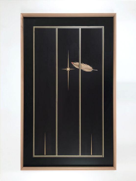 One Feather One Star by Camille Blatrix contemporary artwork Mixed Media