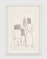 Human Skyline For Wall Drawing by David Byrne contemporary artwork works on paper