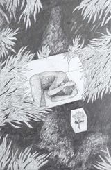 Gathering of whispers by Moses Tan contemporary artwork drawing works on paper
