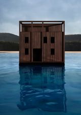 Dark Cube on Water by James Casebere contemporary artwork photography