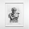Study of Eroded Bust of Antinous by Daniel Arsham contemporary artwork Works on Paper