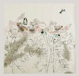 Lotus by Gu Gan contemporary artwork painting works on paper