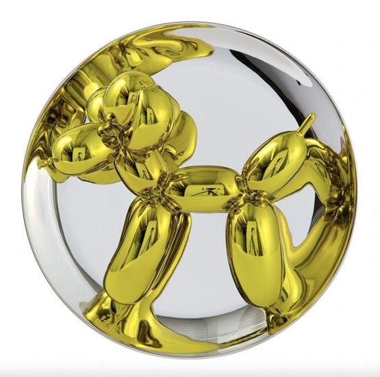 Balloon Dog - yellow by Jeff Koons contemporary artwork Sculpture