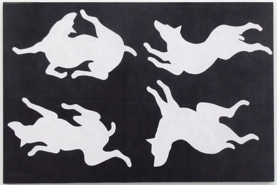 Ohne Titel Vier Hunde by Aldo Walker contemporary artwork Painting
