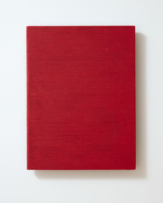 Monoprint - deep red 1 by Noel Ivanoff contemporary artwork Painting