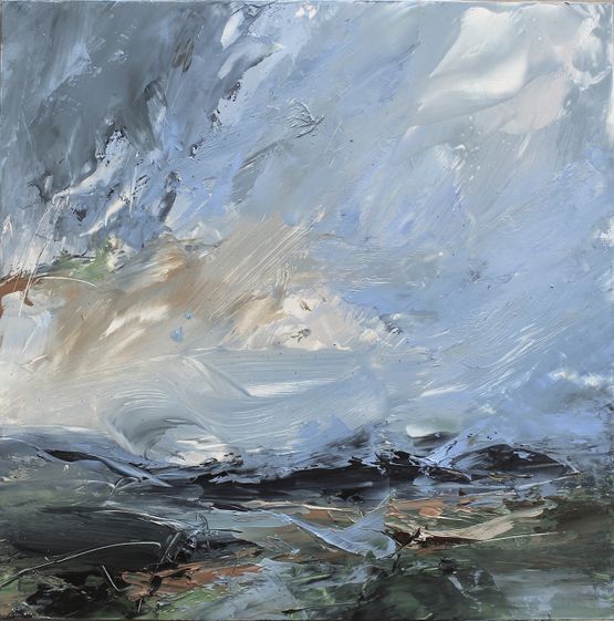 View from the studio Brindister by Janette Kerr contemporary artwork Painting