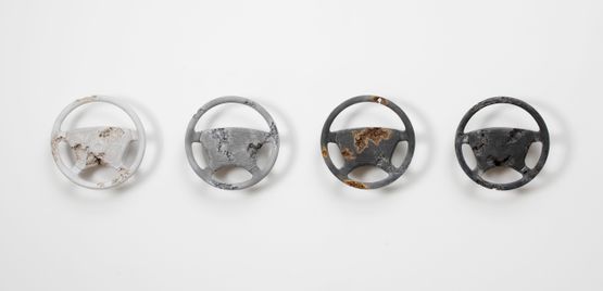 Eroded Mercedes Benz Steering Wheels by Daniel Arsham contemporary artwork Mixed Media