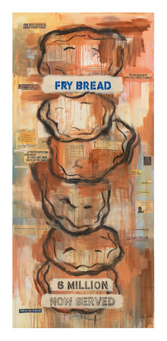 I See Red Fry Bread by Jaune Quick-To-See Smith contemporary artwork Painting