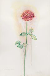 Pink Rose The Last Day of January by Celia Paul contemporary artwork works on paper