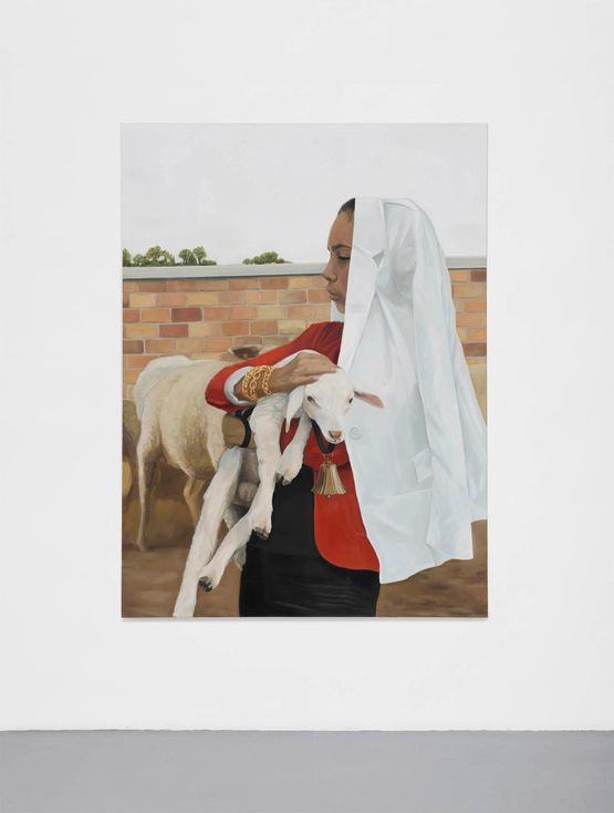 Dylan and the Lamb by Shannon Cartier Lucy contemporary artwork Painting
