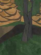 Two Trees by Yan Wenhui contemporary artwork painting works on paper