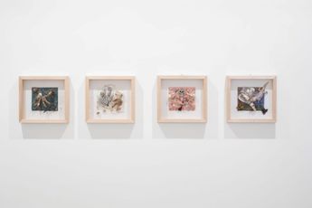 Contemporary art exhibition Daniel Spoerri Eintagskastchen at Galerie Krinzinger Seilerstatte 16 Vienna Austria