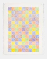 Sketch for Modern Ancient Brown by Mcarthur Binion contemporary artwork works on paper drawing