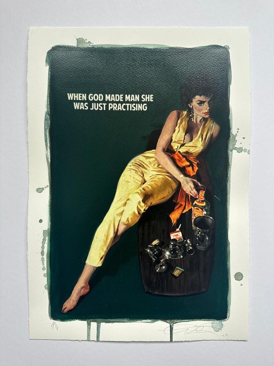 When God Made Man She Was Just Practising by The Connor Brothers contemporary artwork Print