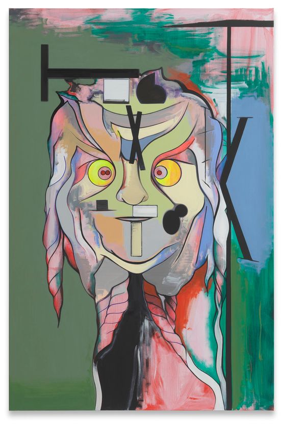 Groteskkopf by Thomas Scheibitz contemporary artwork Painting