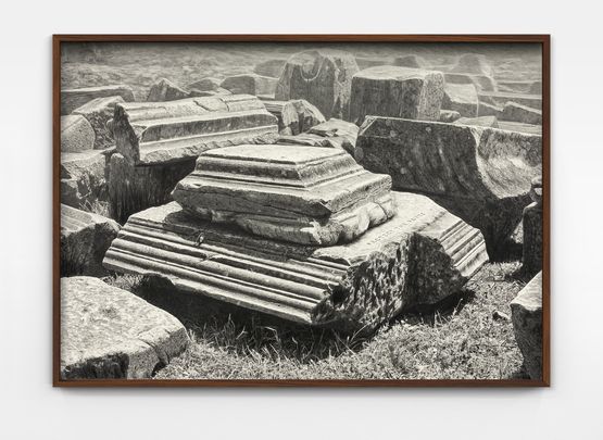 Defendere la poesia Poemas sobre ruinas VII  I Will Defend Poetry Poems on Ruins VII by Jorge Mendez Blake contemporary artwork Works on Paper