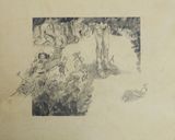 Garden of carnal delights by Moses Tan contemporary artwork drawing works on paper