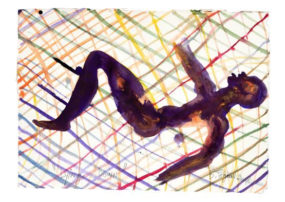 Lying Down by Barthelemy Toguo contemporary artwork Painting
