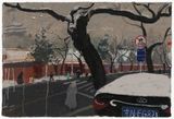 Jingshan in a Rainy and Snowy Landscape by Wang Yuping contemporary artwork drawing works on paper