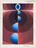 Mauve Maiden full frontal in blue and purple by Loie Hollowell contemporary artwork Works on Paper