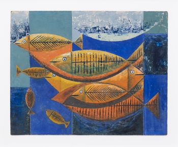Fish by The Estate Of Anwar Jalal Shemza contemporary artwork painting