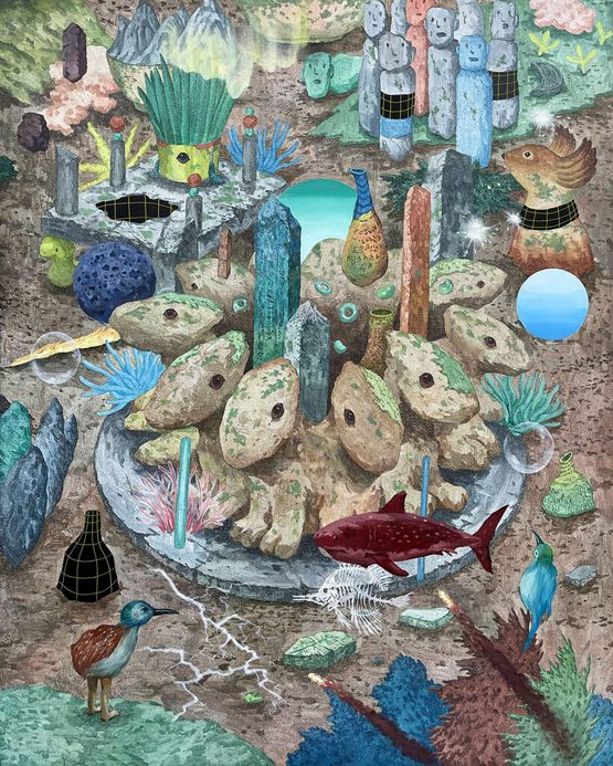 New Beginnings at the Old Museum Site by Lim Subeom contemporary artwork Painting