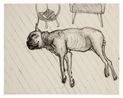 King Asleep by Alice Neel contemporary artwork Drawing