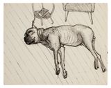King Asleep by Alice Neel contemporary artwork drawing