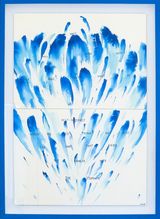 Blue Fire by Jason Wee contemporary artwork drawing works on paper