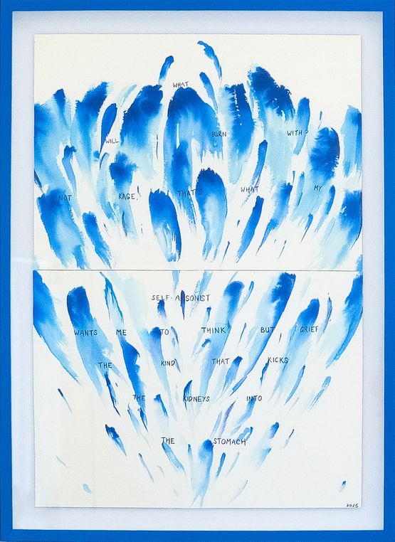 Blue Fire by Jason Wee contemporary artwork Works on Paper