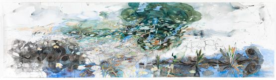 The life of inland waters - Durabudboi river by John Wolseley contemporary artwork Painting